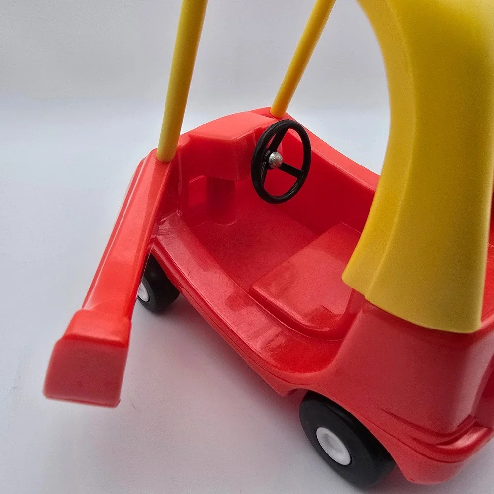 Vintage Little Tikes Dollhouse Cozy Coupe Car  Miniature Toy Red Yellow Black